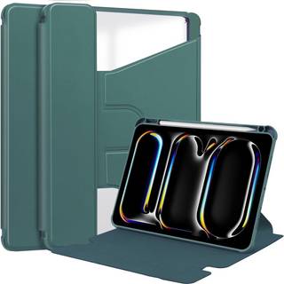 EIDERWOOD iPad Pro 11" (2024) Hybrid Flip Cover m. Roterende Ståfunktion - Gennemsigtig / Sort