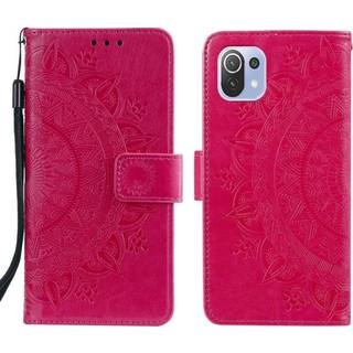 SKALO Xiaomi Mi 11 Lite Mandala Flip Cover - Mørkebrun