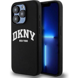 iPhone 15 Pro DKNY Liquid Silicone Arch Logo Cover - MagSafe-kompatibel - Sort