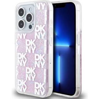 iPhone 15 Pro DKNY Liquid Glitter Ternet Mønster Cover - Pink
