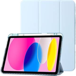 EIDERWOOD iPad 11" (2025) / iPad 10.9" (2024/2022) Tri-Fold Kunst Læder Flip Cover m. Apple Pencil Holder - Lyseblå