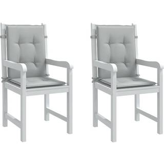 Stolehynder Med Lav Ryg Stof Lysegrå - 2 / meleret lysegrå / 100 x 50 x 4 cm