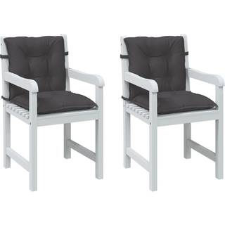 Stolehynder Med Lav Ryg Stof Lysegrå - 2 / meleret antracitgrå / 100 x 50 x 7 cm