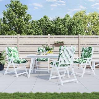 Stolehynder Med Lav Ryg Oxfordstof - 4 / Bladmønster