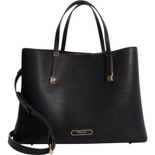 Dune London Dune London Dark Black Dorry Large Unlined Tote Bag