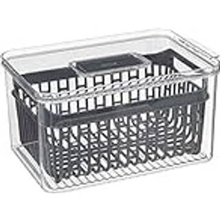 Køleskabskasse til salat og grønt (3 størrelser) - Transparent - 24cm x 15,5cm x 12,2cm - Fernanda