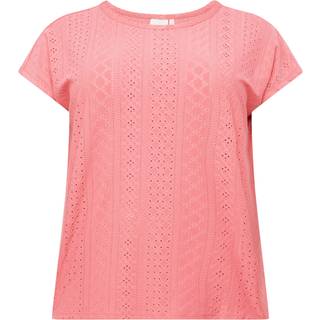 Blød koral T-Shirt  i åndbart mesh, størrelse M (46-48)