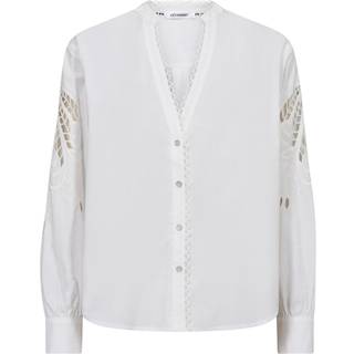 Co Couture KelliseCC Lace Cut V-Shirt 35551 White