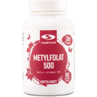 Healthwell Methylfolat 500, 90 kapsler