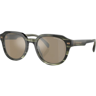 Michael Kors Mand MK2216U EGER 39787I Solbriller Acetat Grøn Grøn Rund Normal Spejl - Grøn