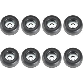 Gummifødder 25 x 11 mm. Sort. 8 stk.