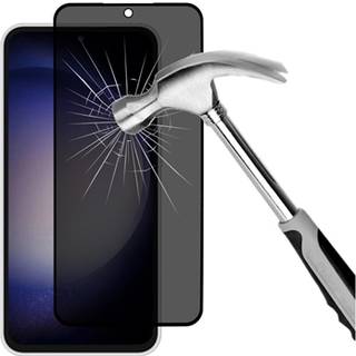 Samsung Galaxy S23 FE Privacy Full Cover Hærdet Glas Skærmbeskytter - Sort Kant