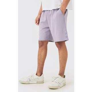 Mens Lilac Relaxed Scuba Short With Poppers