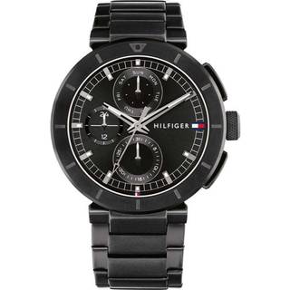 Black Ionic-Plated Stainless Steel Chain-Link Watch
