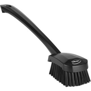 Vikan Vaskebørste m/langt skaft 415 mm Stiv Sort (41869)