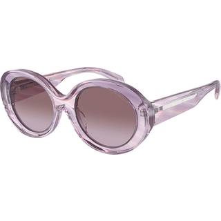 Emporio Armani EA4231U 61558H 53 Solbriller Kvinder Lyserød - Transparent Striped Pink - 53mm