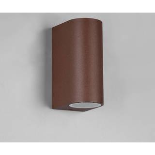 Toya udendørs væglampe, up & downlight, rund, rust