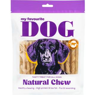 Twisted Rawhide Sticks Natural - 30-pak / 12 cm
