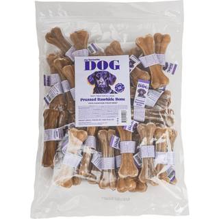Pressed Rawhide Chew Bone Natural - 30-pak / 12 cm