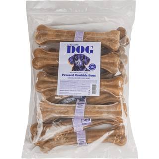 Pressed Rawhide Chew Bone Natural - 10-pak / 26 cm