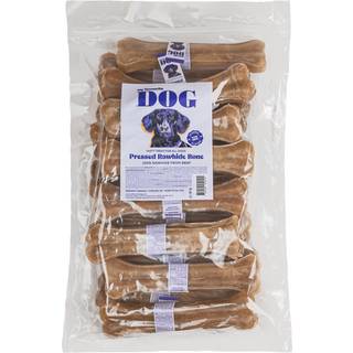 Pressed Rawhide Chew Bone Natural - 15-pak / 21 cm