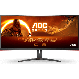34" AOC CU34G2XE/BK - 3440x1440 - 144Hz - VA - HDR10 - Curved