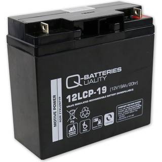 Q-Batteries 12LCP-19 12V 19Ah deep cycle AGM batteri (Forbrugsbatteri)