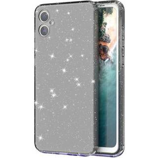 Samsung Galaxy A05 Stylish Glitter Series TPU Cover - Gennemsigtig Sort