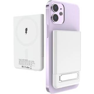 M10 Ultra Thin Metal MagSafe Trådløs Oplader 15W/5000mAh - iPhone 12/13/14/15/16 - Hvid