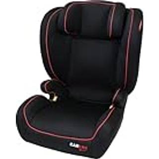 Selepude med ryglæn ECE I-Size - CarKids Frankie Sort & Rød - Børnehøjde 100-150 cm