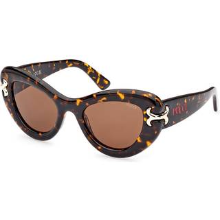 Emilio Pucci Kvinde EP0212 52E Solbriller Acetat Havana Brun Cat Eye Normal