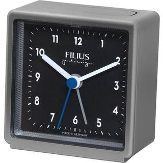Filius 0540-14 Quarz-Wecker Kleinformat 6,5 x 6,5 cm Grau