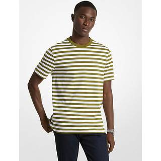 MK Striped Pima Cotton T-Shirt - Green - Michael Kors - L
