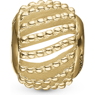 Christina Collect - Forgyldt sølv charm - Dotted Line til sølvarmbånd**