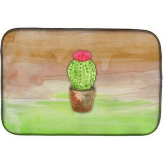 """" Caroline's Treasures Cactus Green og Brown Watercolor Dish Drying Mat 14 """" """" X 21 """" ""Multicolor"" ""
