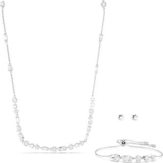 Mesmera Set, Verschiedene Schliffe, Verstreutes Design, Weiß, Rhodiniert
