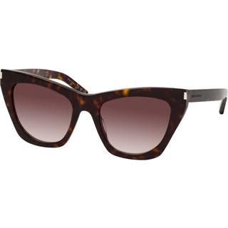 SAINT LAURENT Kvinde SAINT LAURENT SL 214 KATE 031 Solbriller Acetat Havana Violet Cat Eye
