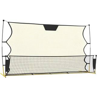 fodbold-rebounder 183x85x120 cm polyester sort og gul