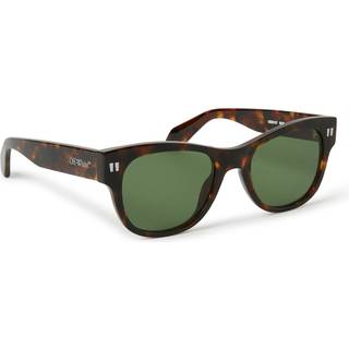 Off-White Unisex OERI107 Moab 6055 havana Solbriller Acetat Havana Grøn Rund Normal