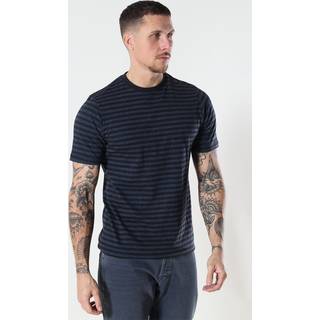 Basic Brand T-shirt Striped Heather Blue/Black
