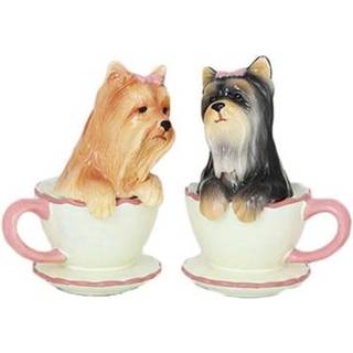 Pacific Trading Yorkie i Tea Cup Yorkshire Terrier Salt og Pepper Shakers Set