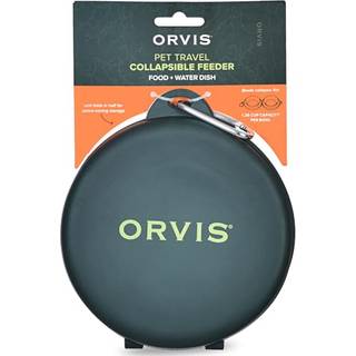 Orvis Pet Travel sammenklappelig foder med mad + vandskl 2-i-1 BPA-fri fdevaregodkendt silikone | Pladsbesparende rejseskle til kledyr Skrids