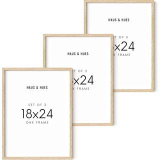 Haus og nuancer beige træbillede rammer 18 x 24 - Sæt med 3 plakatrammer 18 x 24 trær billeder 18x24 kunst 18x24 rammer trærammer 24x18 billedram