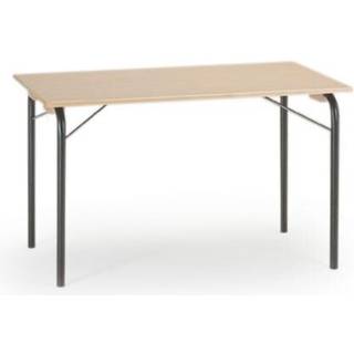 Klapbord Axel 427, 1200x700 mm, Birk laminat, Sort stel