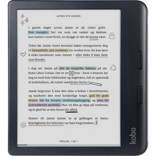 Kobo Libra Colour e-bogslæser, sort ➞ På lager - klar til levering