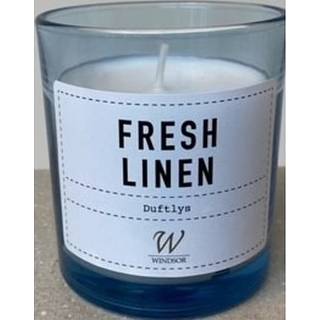 Windsor duftlys i glas - fresh linen (På lager i varehus)