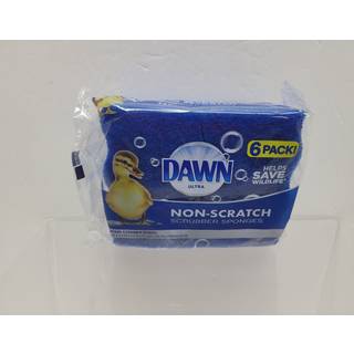 Dawn ikke-scratch k?kkensk?l svampe bl? (pakke p? 6)