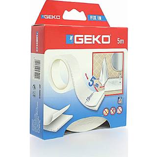 GEKO dobbeltsidet skumtape 5 meter - hvid