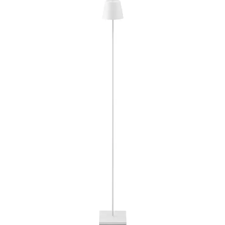 LED-gulvlampe Nuindie IP54 120 cm rund USB-C snehvid
