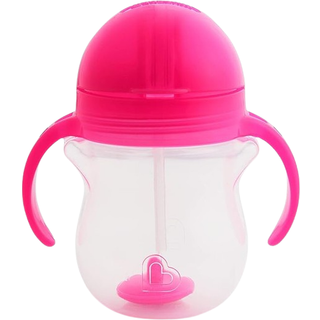 Munchkin Click Lock™ Tip & Sip Kop med sugerør med vægt Pink 6 m+ 207 ml - 207 ml